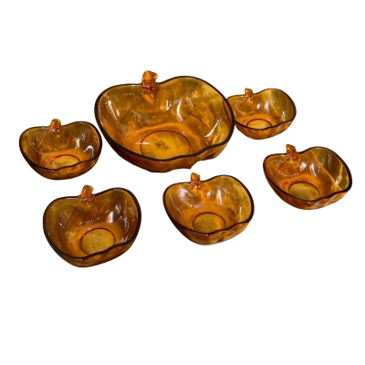 1960s Hazel-Atlas Amber Orchard Ware. 