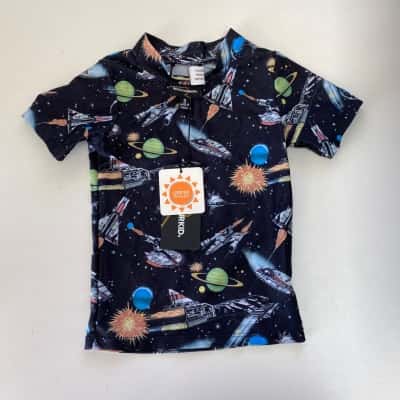 Rock Your Kid Black Space Invaders T-shirt Size 3 