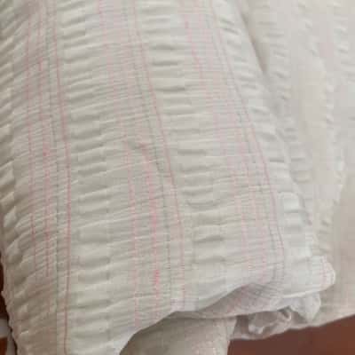 Shirred Lime green Stripe Man Made Fibre 140 x 140 cm  Fab2