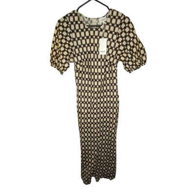 Seed Womens Maxi Dress Size 8 Black  / Brown / Cream / Multicoloured 