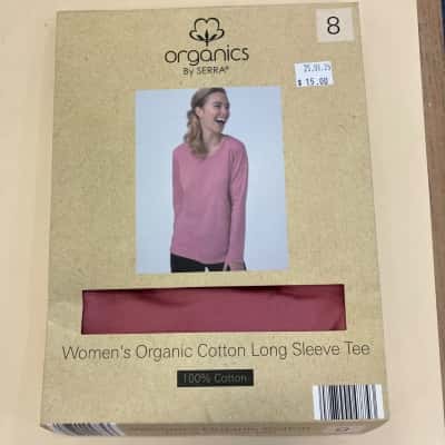  Womens  Size 8 Long Sleeve Top Pink  