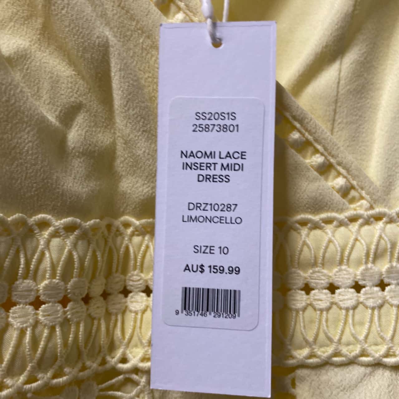Forever New Womens Size 10 Yellow dress new (s)