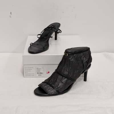 Witchery Womens Black Leather Heels - Size 40