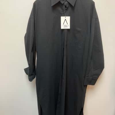 Alexandra Womens  Size L Shirt Dress Black  