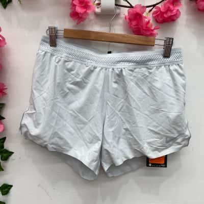 Nike Womens  Aeroswift Shorts Size S Off White 