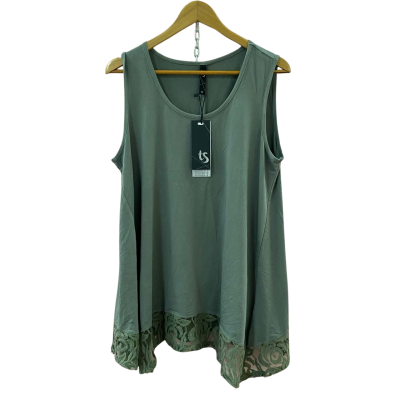 Taking Shape Women's Kiki Bamboo Tank Misty Vibes Sage Green Plus Size XS 