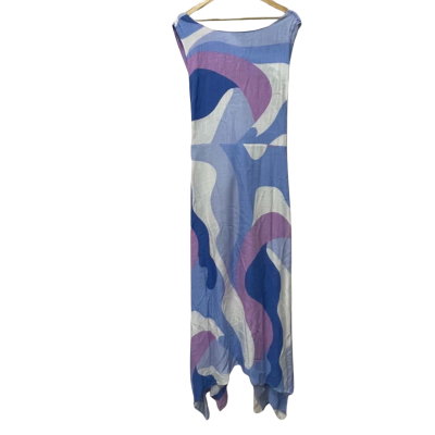Serafina Womens  Size L Maxi Dress / Sleeveless Dress  Blue / Purple / White 