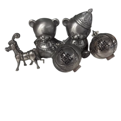  Baby 1st curl and Tooth sets x 2 plus little figurine 
