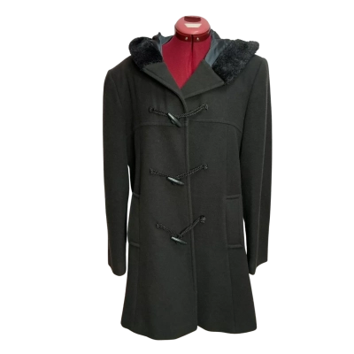 Tish Women's  Size 12 Hooded Jacket Black  