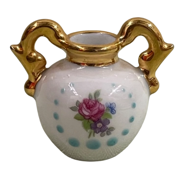 Limoges Vintage Miniature Bud Vase, Made in France, Approximately 4cm Tall
