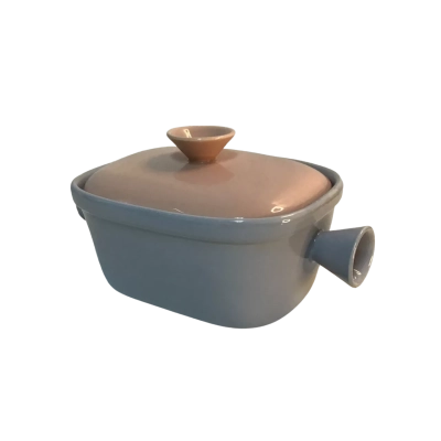 Vintage 1970s Diana Pottery in pink and grey Casserole