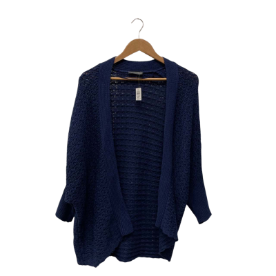 Jacqui-E Womens  Size S Cardigan Navy Blue 