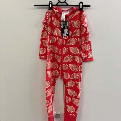 Bonds Baby Kids  Size 3 Red / White wondersuit