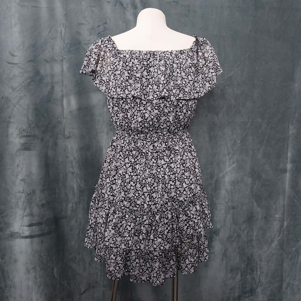 Sportsgirl ladies Mini Dress, size 8,Black / Floral / White