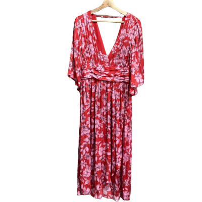 BNWT Wayne Cooper Maxi Dress Floral Pink Size 10
