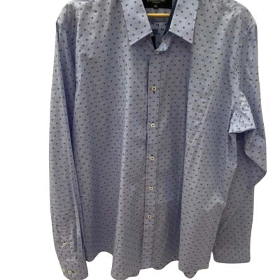 London Fog Mens  Size XXXL Long Sleeve Shirt Blue / Pattern 