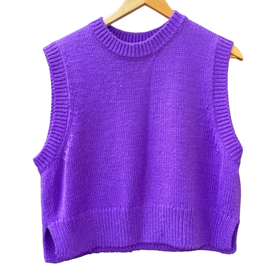 Gorman Merino Wool Vest Size 12 Purple 