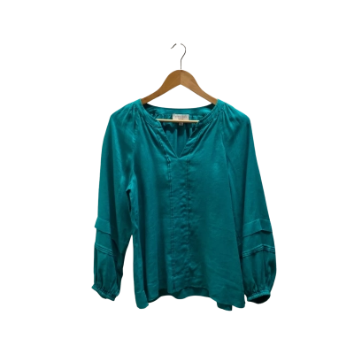 Witchery Womens  Size 8 Teal Linen Top