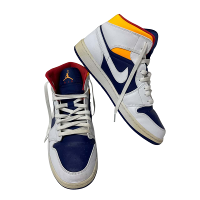 Nike Air   Size UK 12 Trainers Blue / White / Yellow 