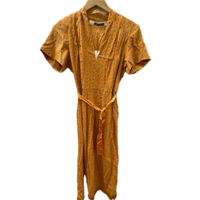 Easton Pearson Womens  Size 10 Short Sleeve Dress  Orange / Pattern 