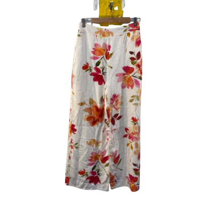 BNWT Dotti Wide Leg Pants Floral Pink/Orange Size 10