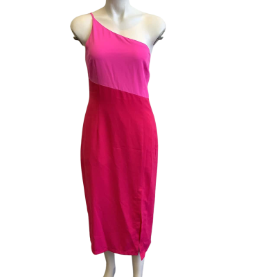 Petal + Pup Women's Size 12 Off The Shoulder Midi Dress Pink  