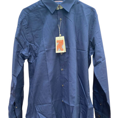  Mens  Size 42 Long Sleeve Shirt Navy Blue 