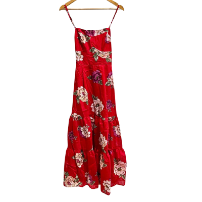 Dotti Womens  Size 10 Midi Dress / Shoestring Strap Dress Pattern / Red 