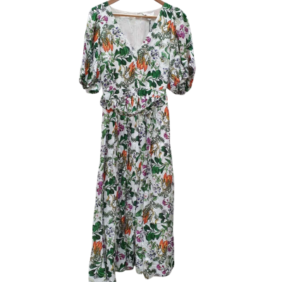 Witchery Womens  Size 10 Maxi Dress Cream / Floral / Multicoloured 