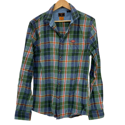 Superdry - Mens 100% Cotton Flannel Check Shirt - Size XL - Multicoloured 