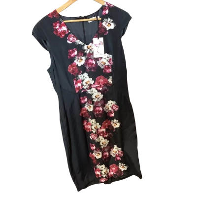 Alannah Hill Womens  Size 14 Floral Dress Black  / Pink  