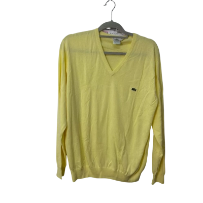 BNWT Lacoste Size XL V-Neck Jumper Yellow rrp$179