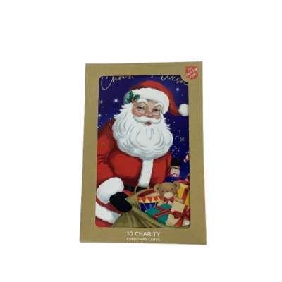 New The Salvation Army Charity Christmas Cards 10 Pack Santa Print  #2023-1-PP