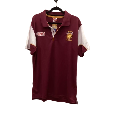 AFL Mens  Size S Jersey Maroon Brisbane Lions Polo  Member 2016 