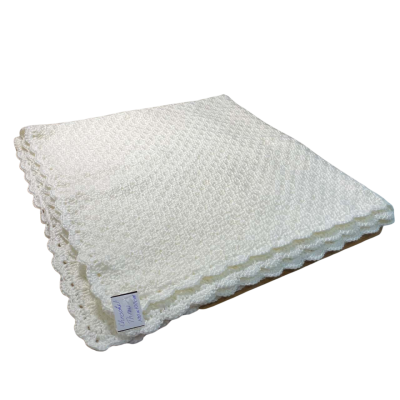 Beautiful Hand knitted Crochet Throw 100x100cm 