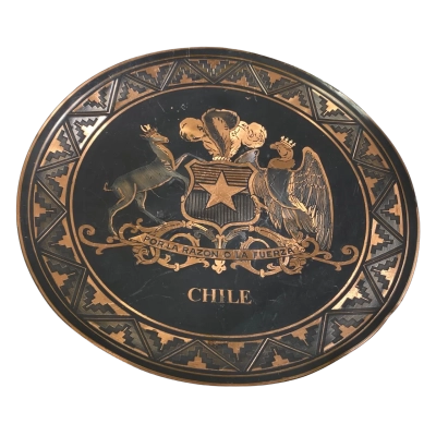 Chile Copper Plate Diameter 28 cm