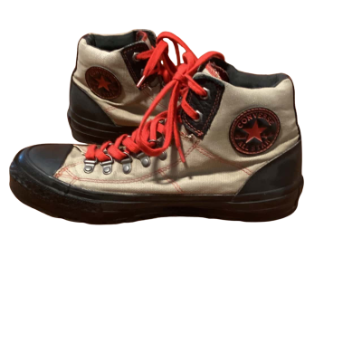 Converse Size 9.5 Beige / Black  / Red 