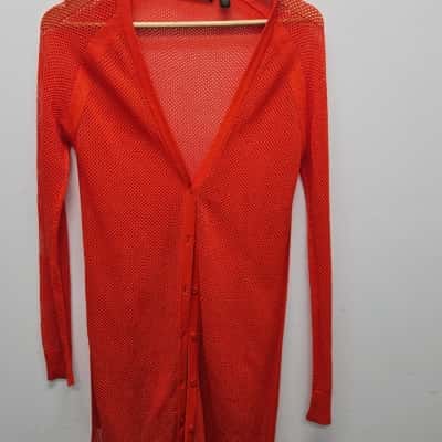 Country Road Womens  Size S Longline Cardigan Orange 