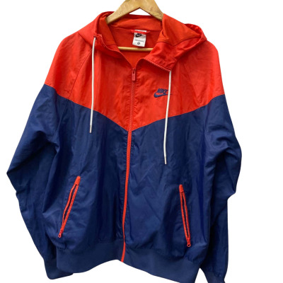 Nike Mens  Windrunner. Size M Hoodie Navy Blue / Orange 
