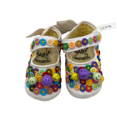 3-6Month Gorgeous Baby ‘Button’ Shoes