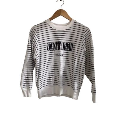 Country Road Womens  Size XXS Jumper Black  / Striped / White 