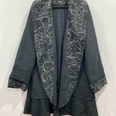 Liz Mitchell Womens  Size 14 Black  Coat