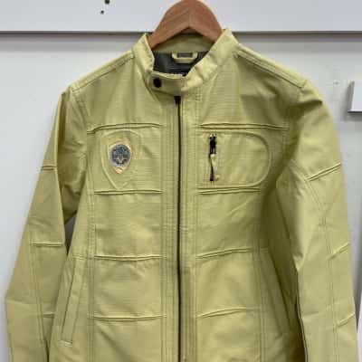  Exuma  Front Zip Sports Jacket Unisex  Size S Mustard 