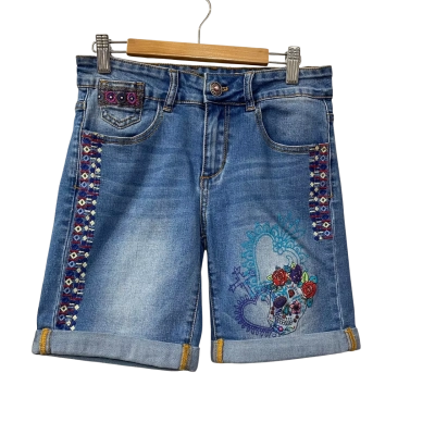 Desigual Womens  Size 6 Denim Shorts Blue 