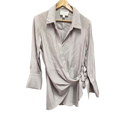 Viktoria & Woods Womens  Size 6 Wrap Blouse Grey 