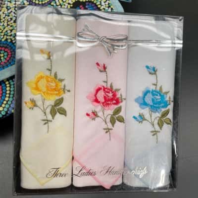  Women’s Hanging Travel Bag and Handkerchief set (3) 