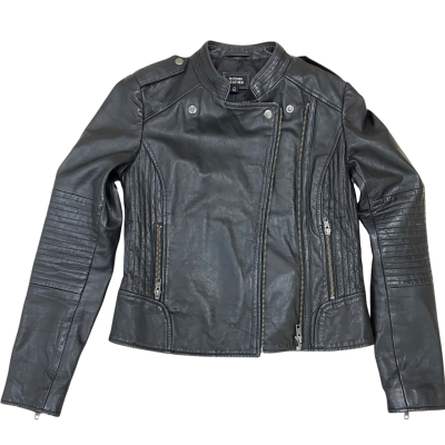 Just Jeans - Womens  Leather Jacket - Size 8 - Black  