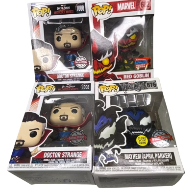 Set of 4 marvel Funko pops