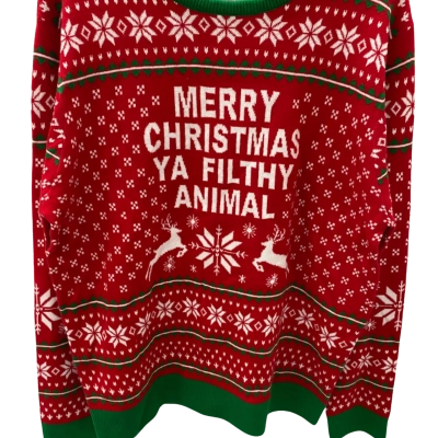 Jay Jays Mens  Size XL Jumper Red Xmas 