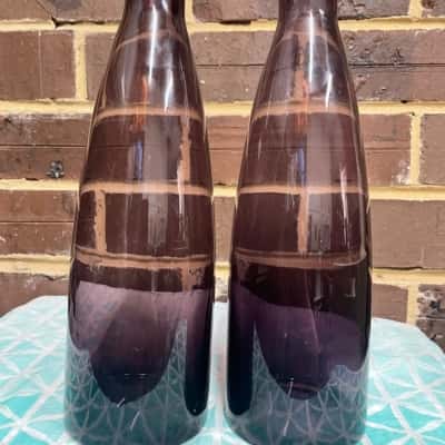 2 Gorgeous Purple Vases - Hand Made
